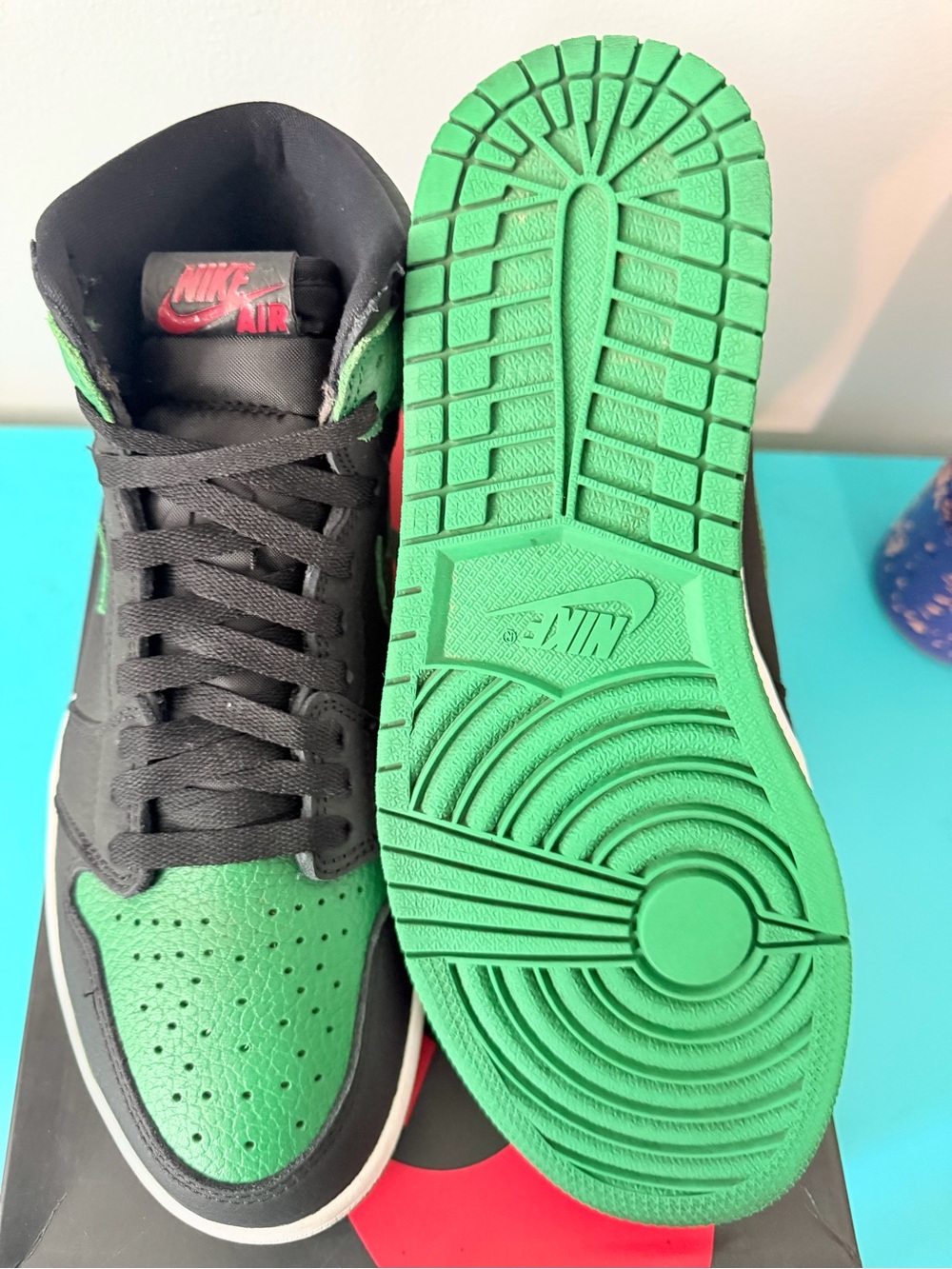 Nike Jordan High-Top Sneakers — Black & Green